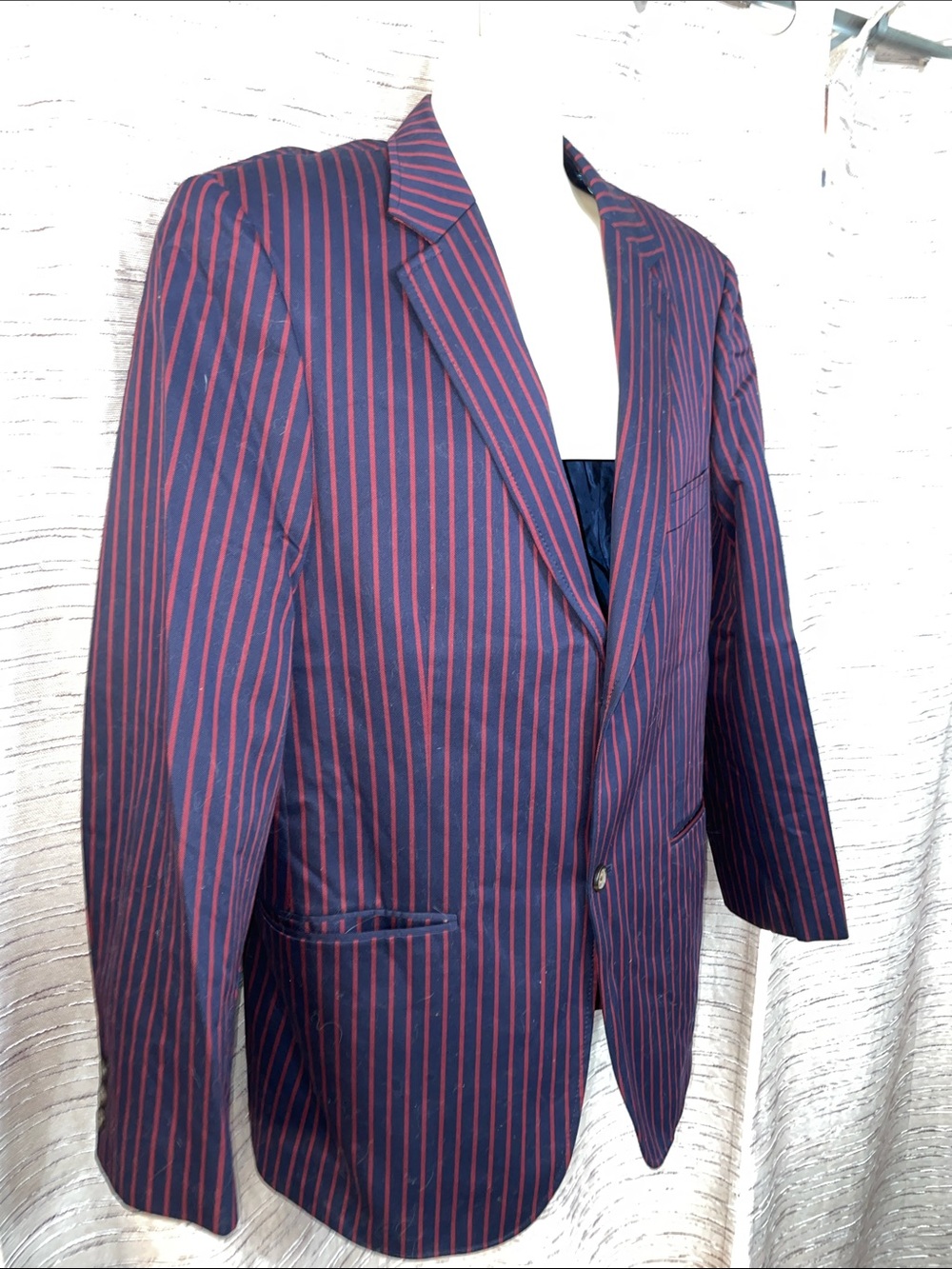 Tommy Hilfiger Navy/Red Strip Sport Coat